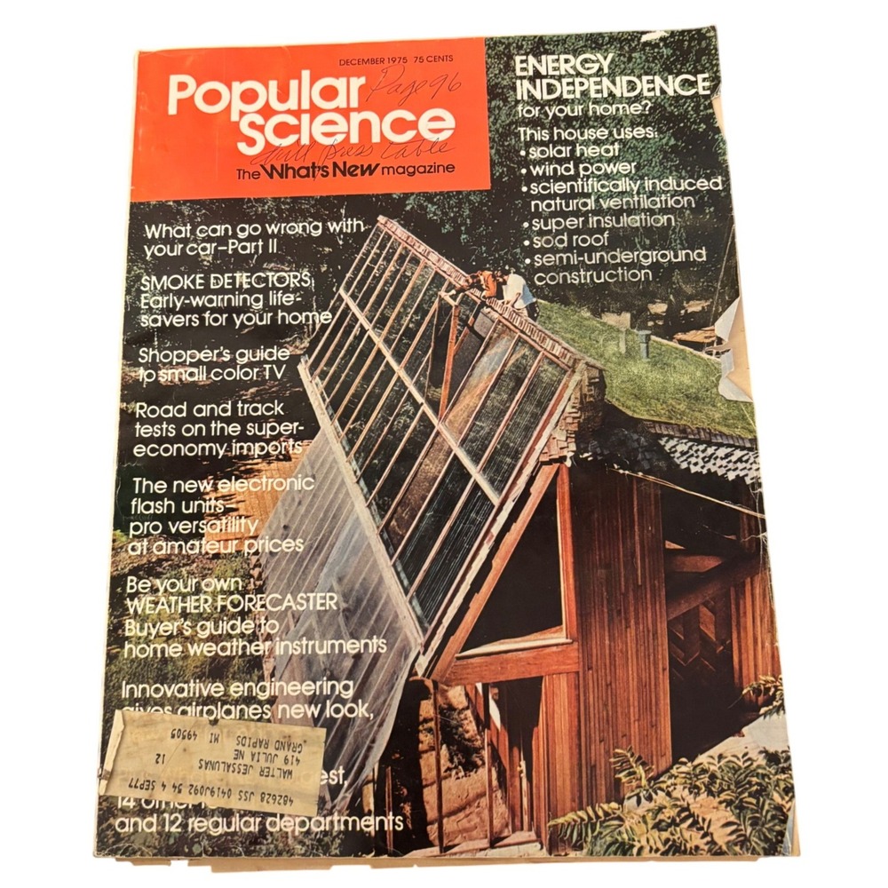 Vintage Popular Science Magazine December 1975 | Vintage Ads incl Dodge Charger